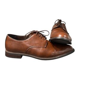 American Exchange Men’s Brown Cap-Toe Dress Shoes – Size 12